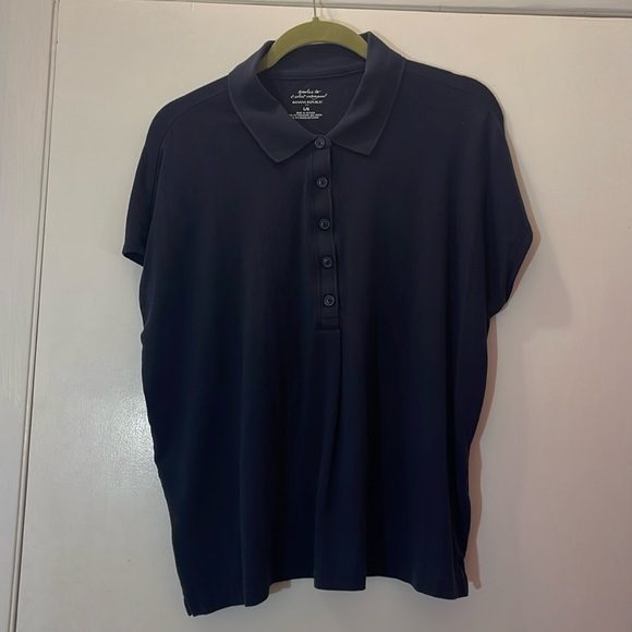 Banana Republic Polo Timeless tee intemporel shirt polo Navy large - Picture 2 of 7